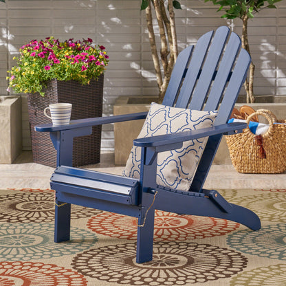 Hollywood Adirondack chair blue painted wood for patio seating HouseOfZazla on Tampa Home & Garden Store