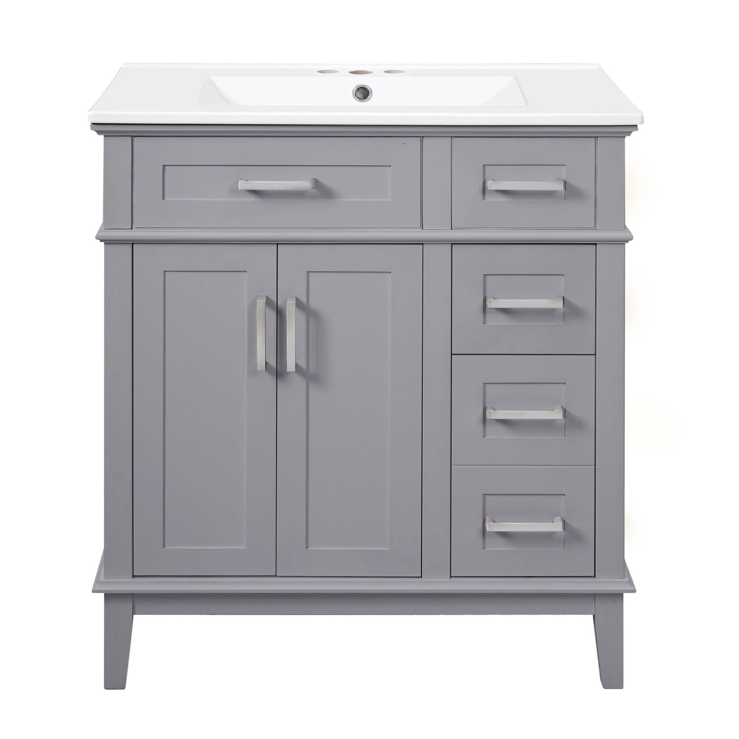Modern bathroom vanity with sink gray storage cabinet deep & standard drawers HouseOfZazla on Tampa Home & Garden Store