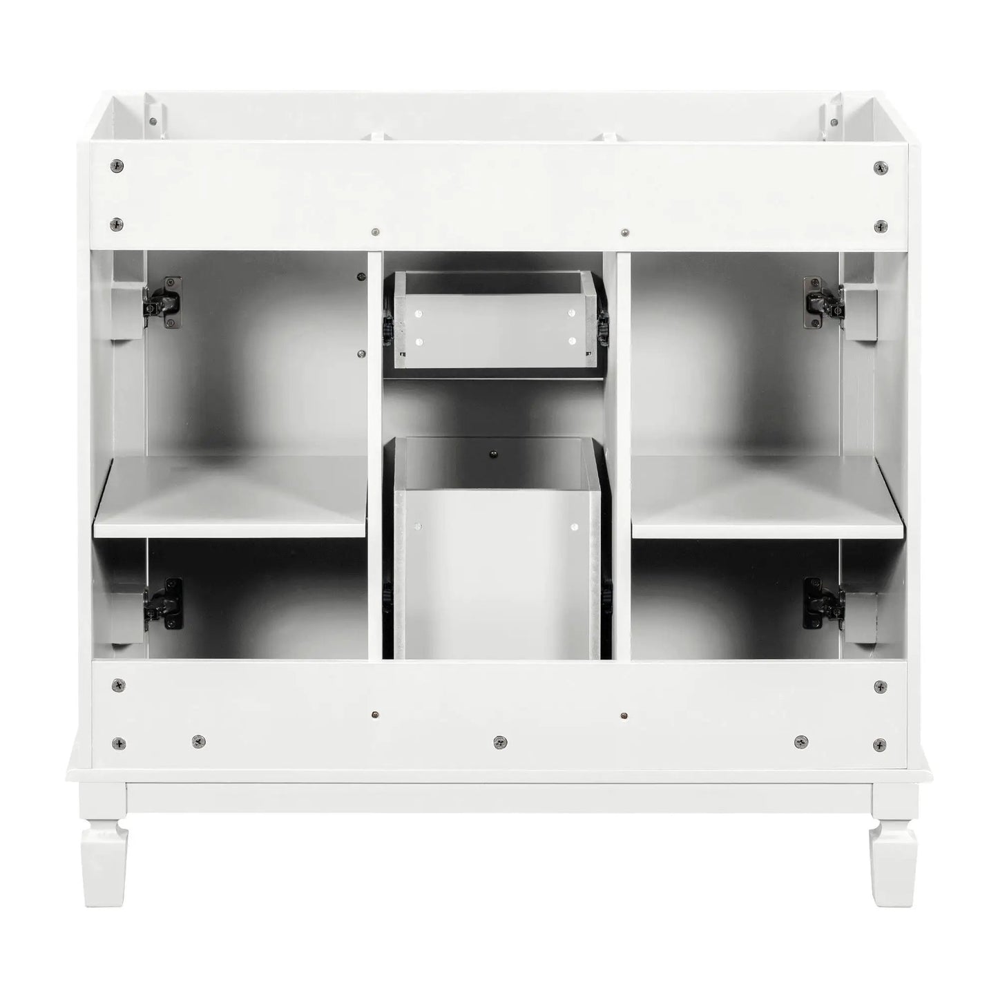 Bathroom vanity base white with two soft-closing doors and two drawers, Unique Piece Furniture on Tampa Home & Garden Store