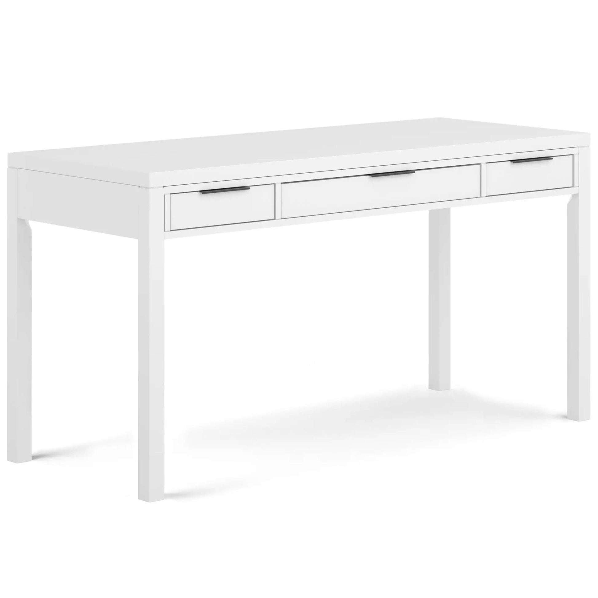 Hollander Handcrafted Desk white desk with 3 drawers dark bar pulls Unique Piece Furniture on Tampa Home & Garden Store