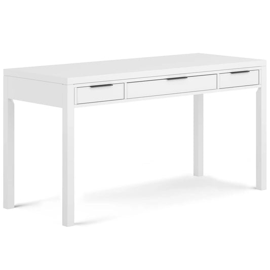 Hollander Handcrafted Desk white desk with 3 drawers dark bar pulls Unique Piece Furniture on Tampa Home & Garden Store