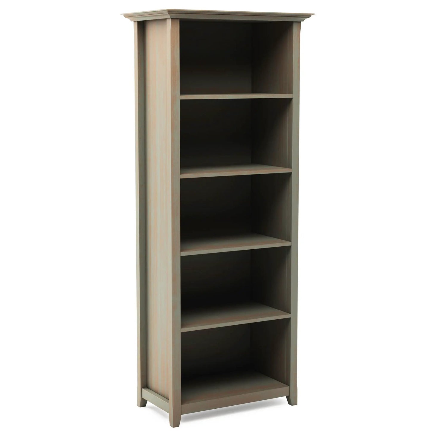 Amherst Five Shelf Bookcase Handcrafted Wood