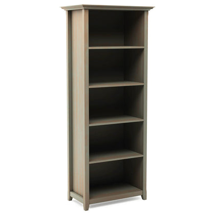 Amherst Five Shelf Bookcase Handcrafted Wood