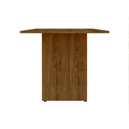 Nomad dining table with Protouch wood-grain finish brown, pedestal base HouseOfZazla on Tampa Home & Garden Store