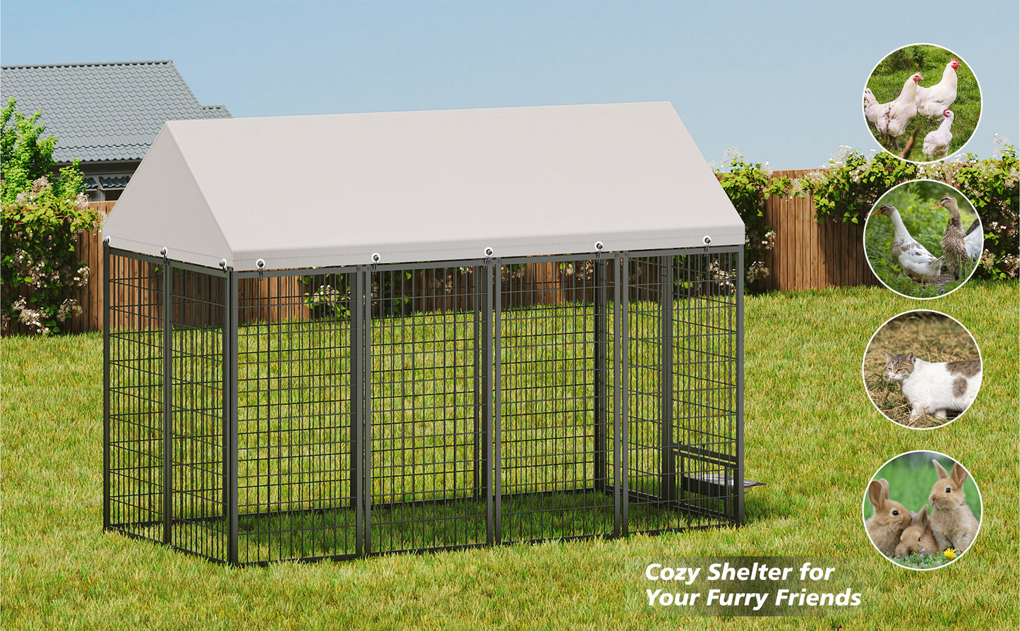 Large Outdoor Dog Kennel for Backyard and Patio