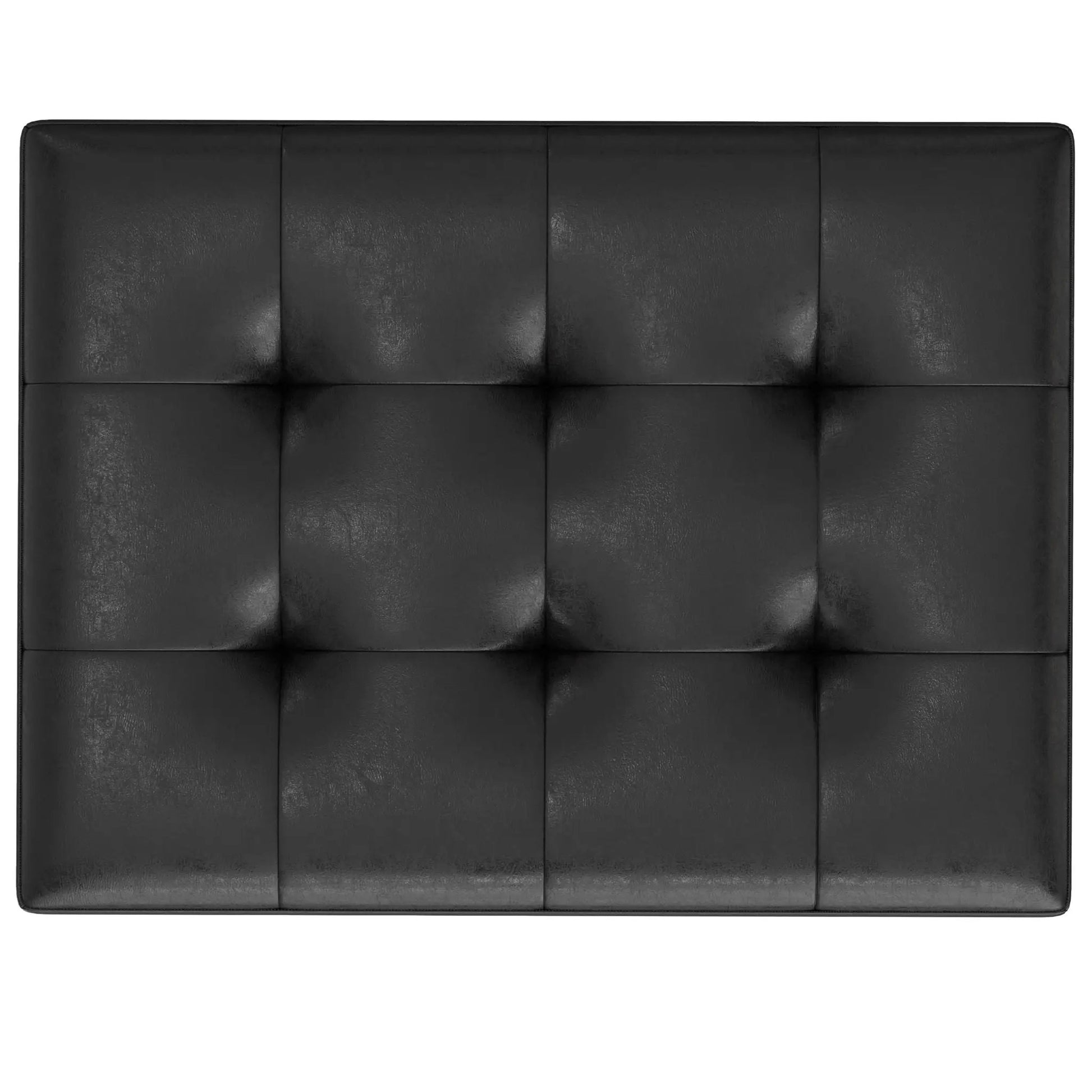 Shay large square storage ottoman in black leather by Unique Piece Furniture on Tampa Home & Garden Store