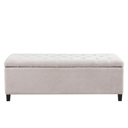 Tufted Top Storage Bench With Soft Close Lid
