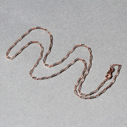 14K rose gold paperclip chain necklace 1.5mm, two pieces with lobster clasps, Bids.com on Tampa Home & Garden Store