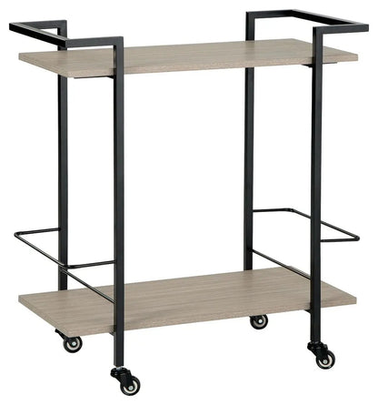 Waylowe Bar Cart Melamine and Locking Casters