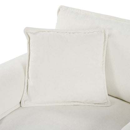 Modern Comfy Deep Seat Modular Sectional Sofa Cloud Couch in cream fabric on Tampa Home & Garden Store