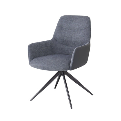 Gray padded arm chair from HouseOfZazla, modern kids chair with textured fabric and black base on Tampa Home & Garden Store