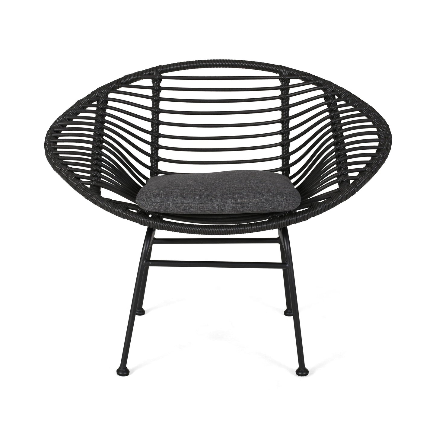 Cordella outdoor woven wicker chairs set of 2 with charcoal cushions by HouseOfZazla on Tampa Home & Garden Store