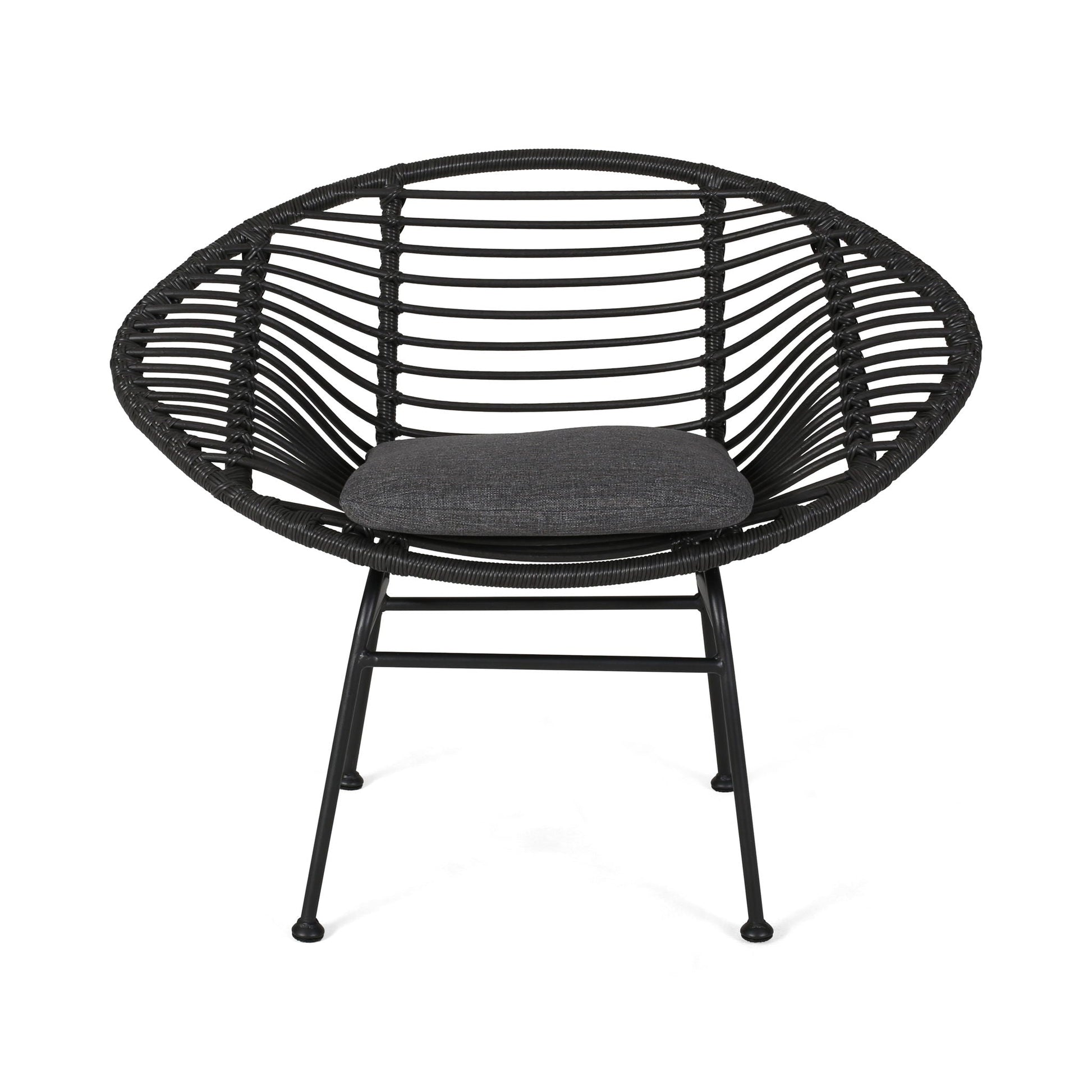 Cordella outdoor woven wicker chairs set of 2 with charcoal cushions by HouseOfZazla on Tampa Home & Garden Store