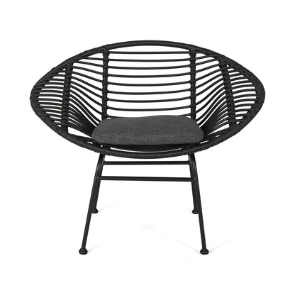 Cordella outdoor woven wicker chairs set of 2 with charcoal cushions by HouseOfZazla on Tampa Home & Garden Store