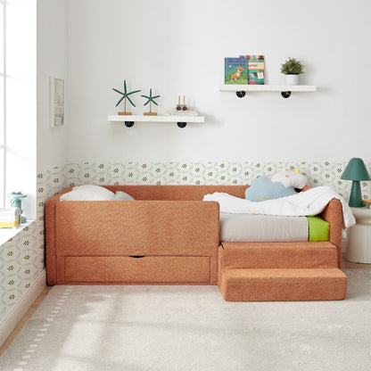 Safe Kids Bed With Guardrails and Storage