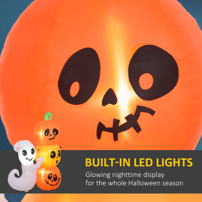 5-Foot Halloween Ghost and Pumpkin Inflatable orange pumpkin with LED lights by HouseOfZazla on Tampa Home & Garden Store