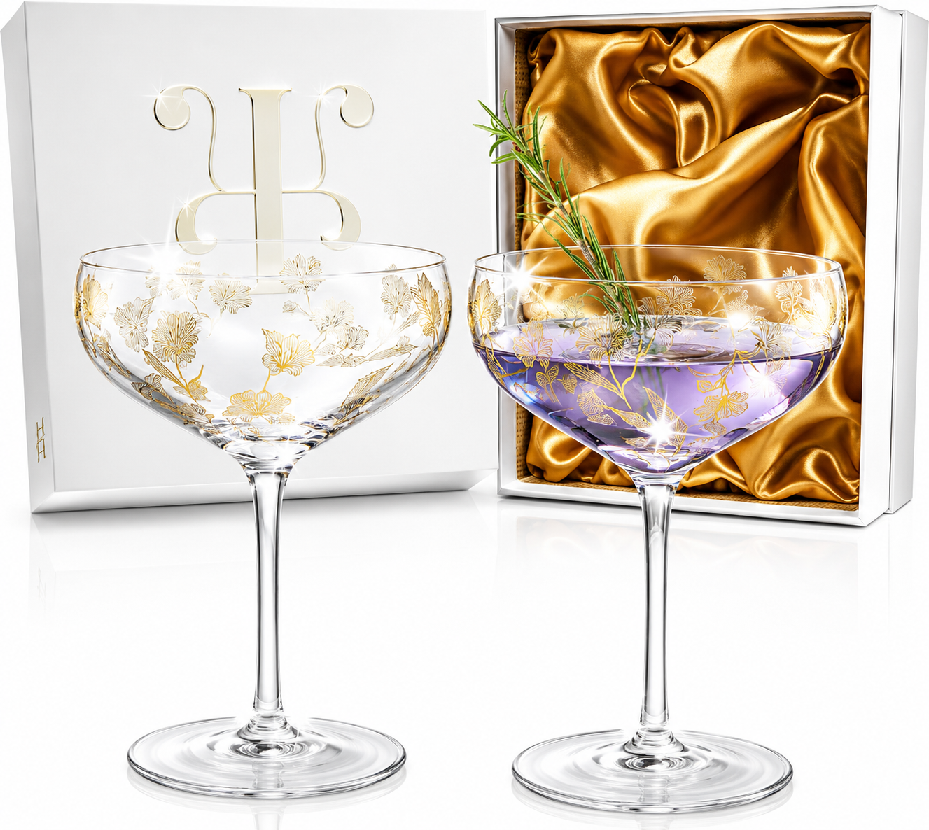 Trevi Champagne Coupe Cocktail Glass Pair Of Two