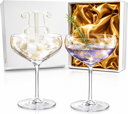 Trevi Champagne Coupe Cocktail Glass Pair Of Two