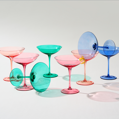 Corso Purple Champagne Coupe Glassware Set