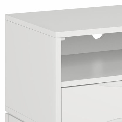 Handcrafted Rubberwood TV stand with drawers, white finish, HouseOfZazla on Tampa Home & Garden Store