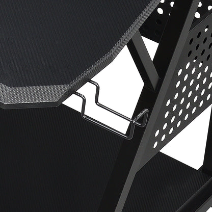 Willow Versatile Music Desk power station by HouseOfZazla with black perforated metal panel on Tampa Home & Garden Store