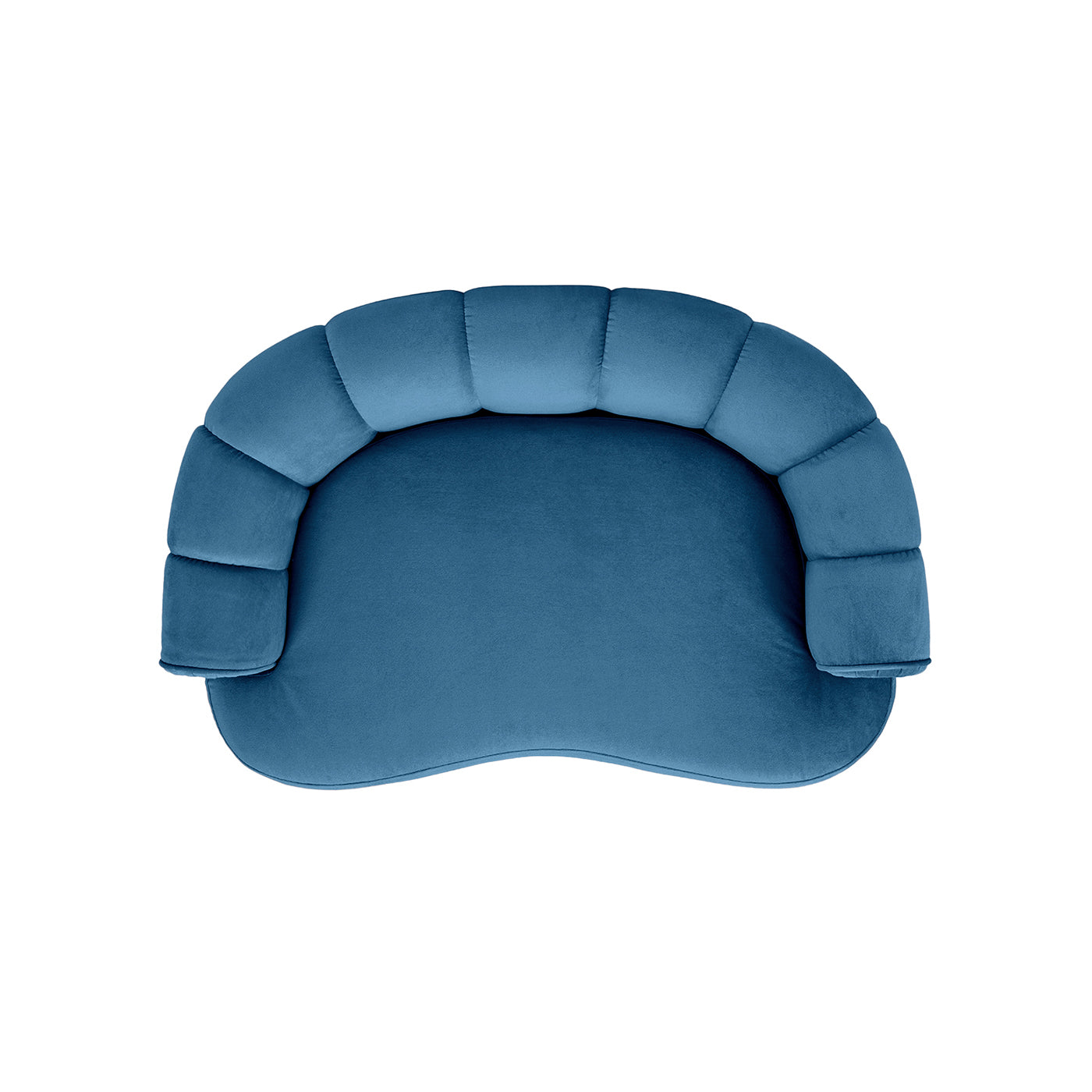Halle 35.5in Rolled Arm Channel-Tufted Dog Sofa Bed, medium satin blue by HouseOfZazla on Tampa Home & Garden Store
