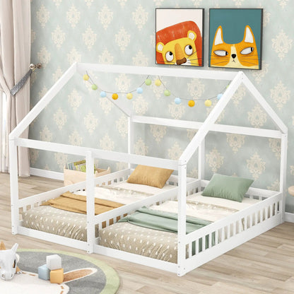House Platform Beds For Two With Guardrails