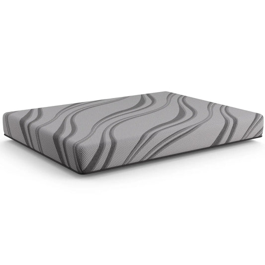 Gel Foam Mattress 8in Pro Gel Foam Firm by Unique Piece Furniture in gray patterned cover on Tampa Home & Garden Store