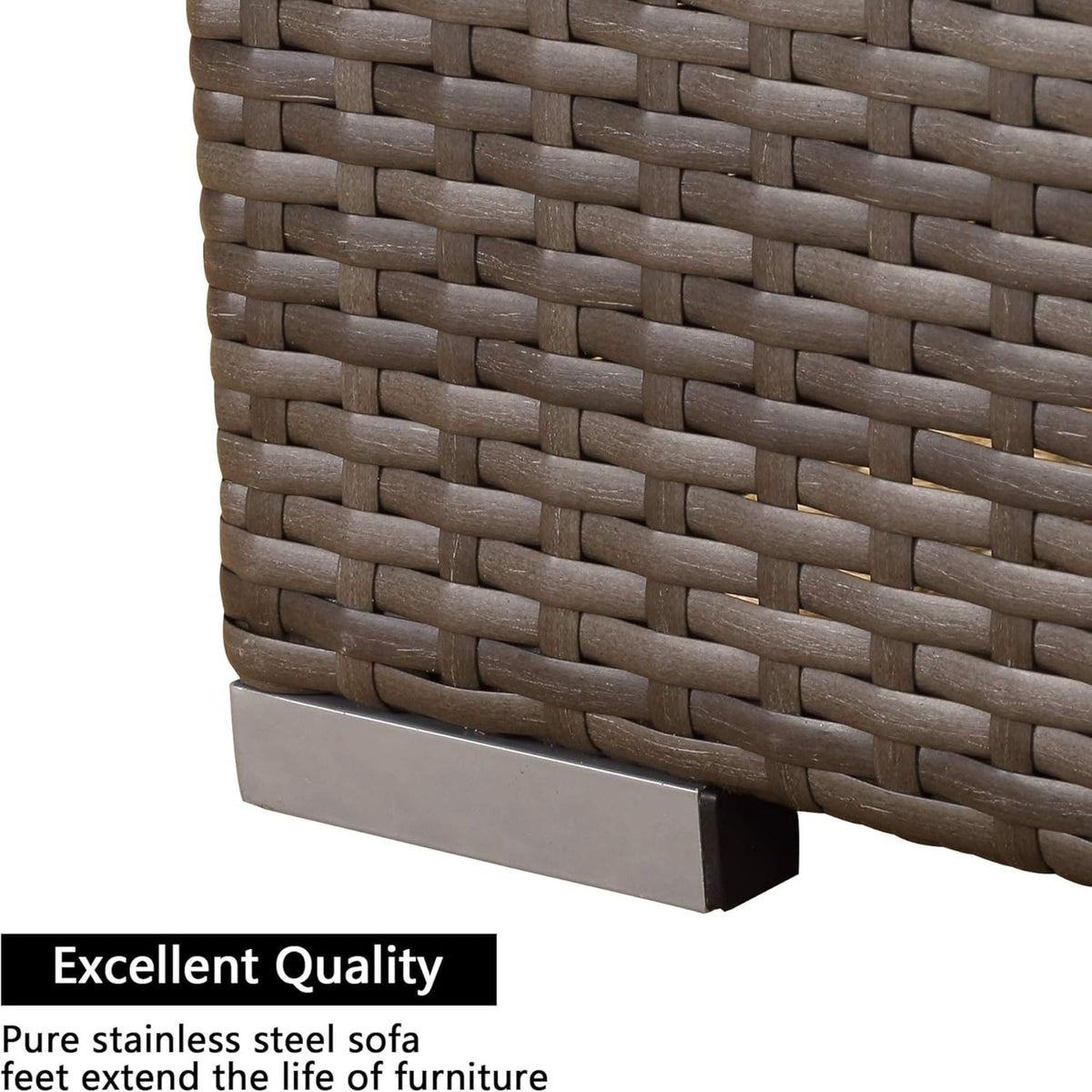 Armless Patio Sofa Set and Waterproof Cushions