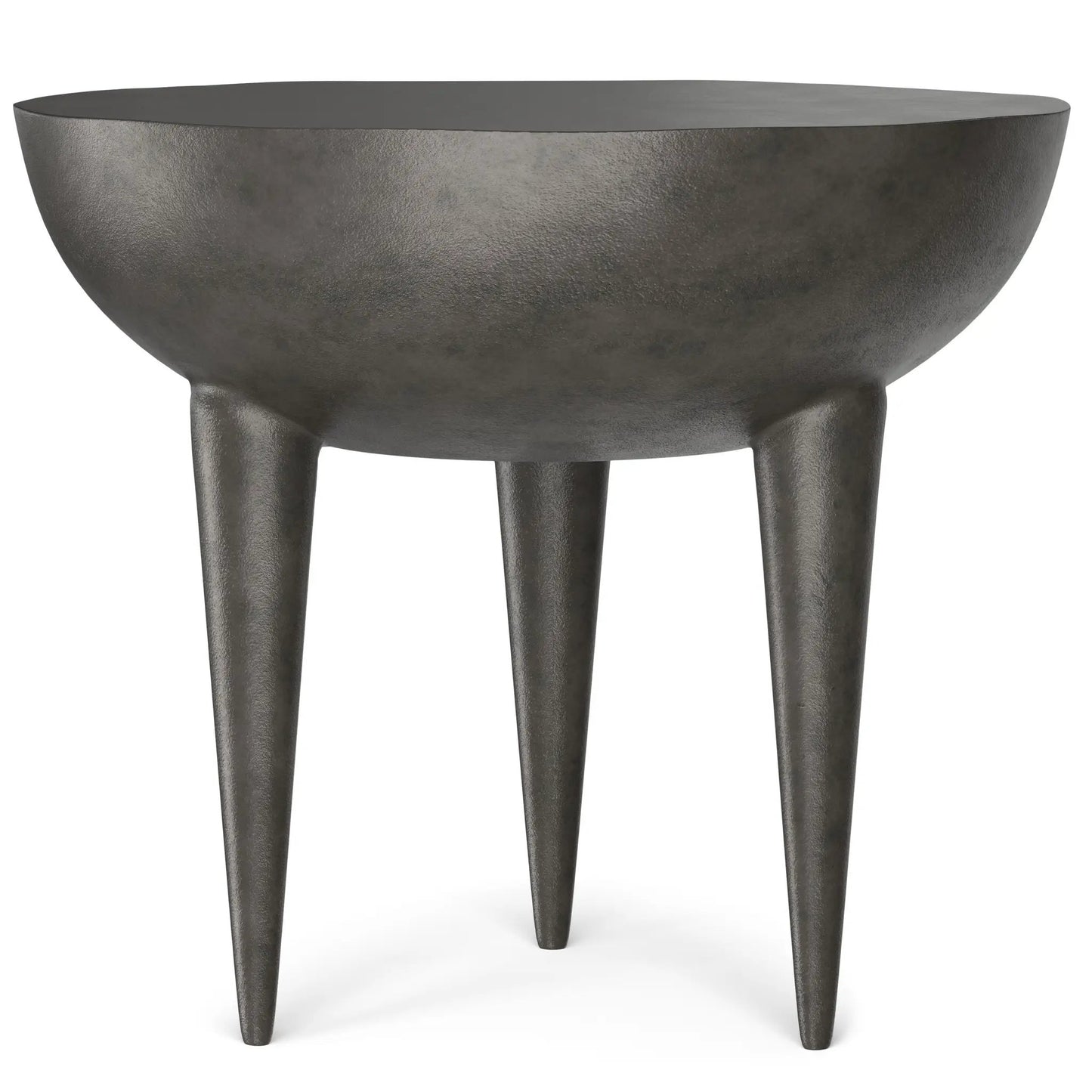 Otto Cast Aluminum Side Table Graphite Finish