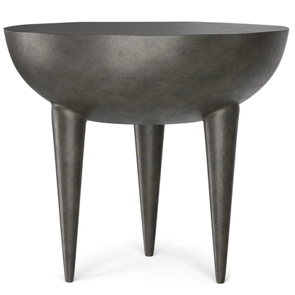 Otto Cast Aluminum Side Table Graphite Finish