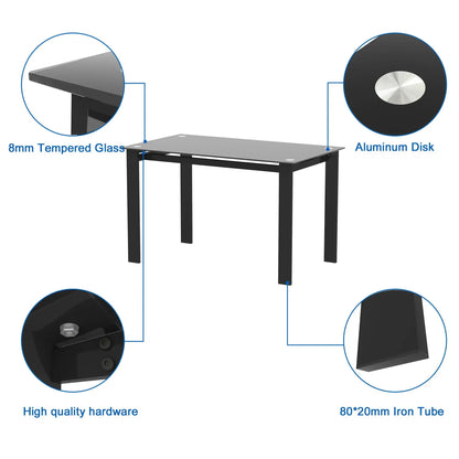 Glass Dining Table for Dining and Living Room