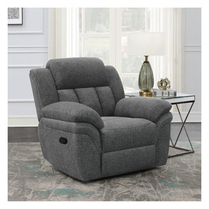 Pannen Glider Recliner chair in charcoal gray fabric by Unique Piece Furniture on Tampa Home & Garden Store