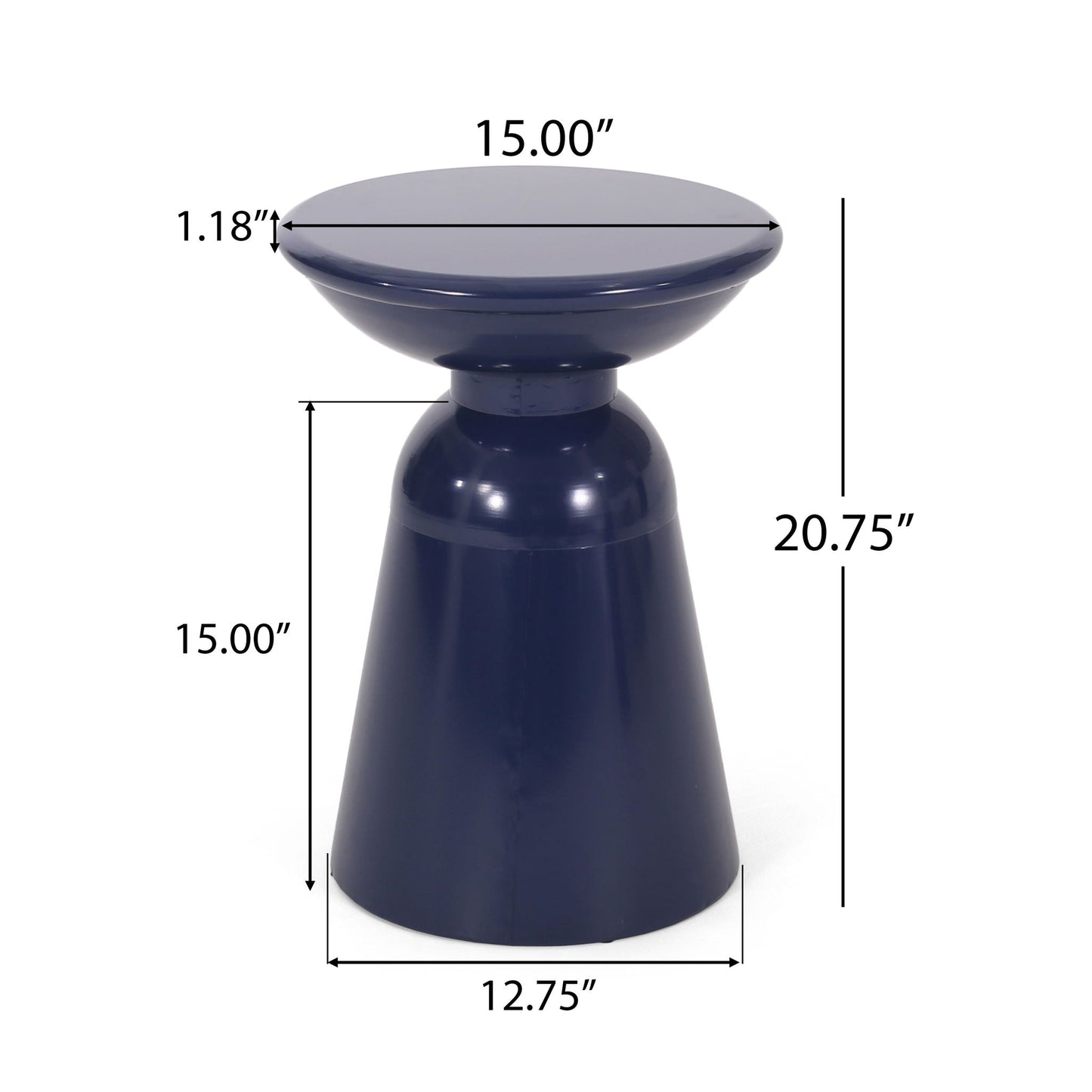 Modern Round Metal Pedestal Outdoor Table