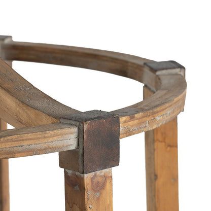 3 Light Wood Drum Chandelier by HouseOfZazla in brown wood with circular frame on Tampa Home & Garden Store