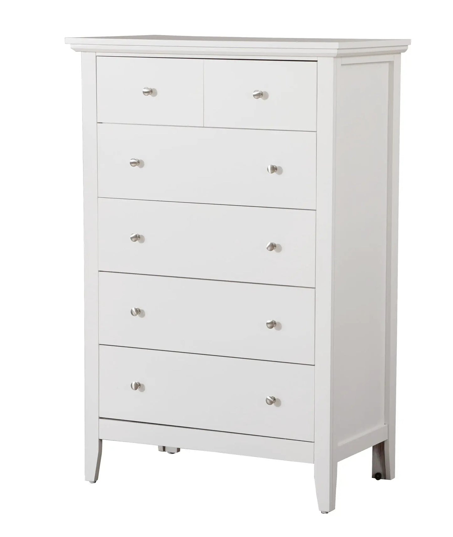 Hammond Chest white painted accent chest with silver knob pulls by Unique Piece Furniture on Tampa Home & Garden Store