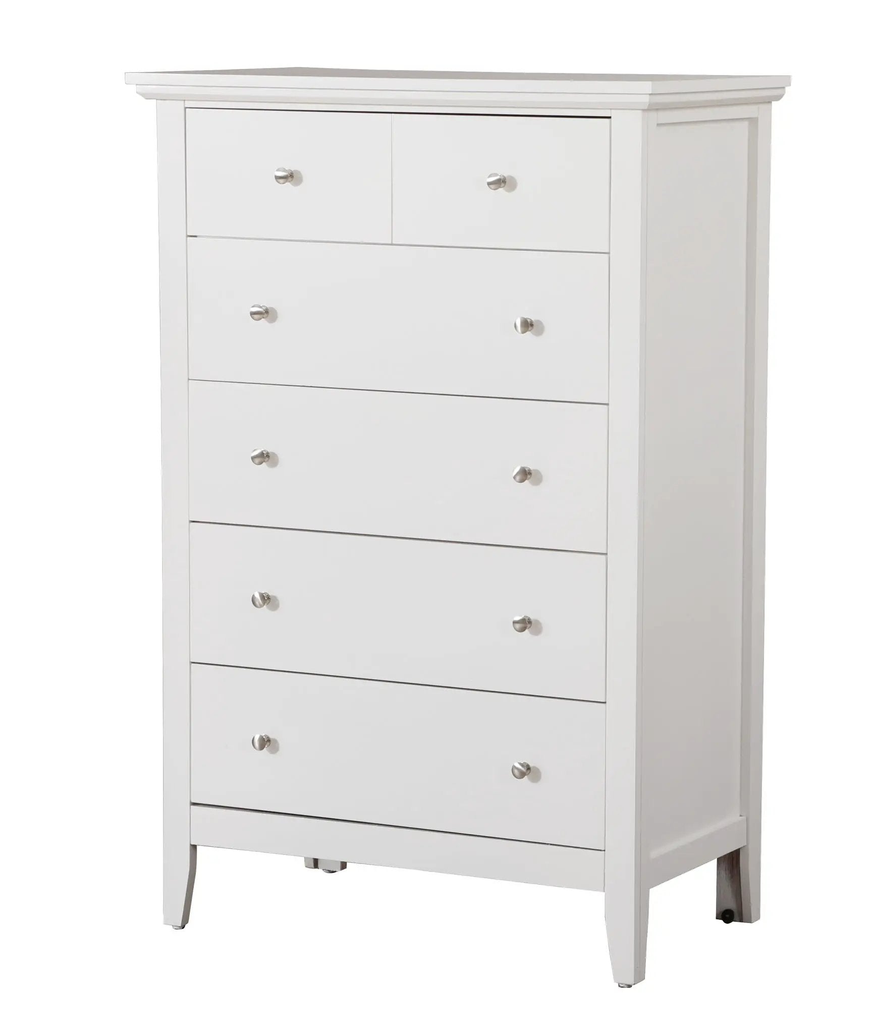 Hammond Chest white painted accent chest with silver knob pulls by Unique Piece Furniture on Tampa Home & Garden Store