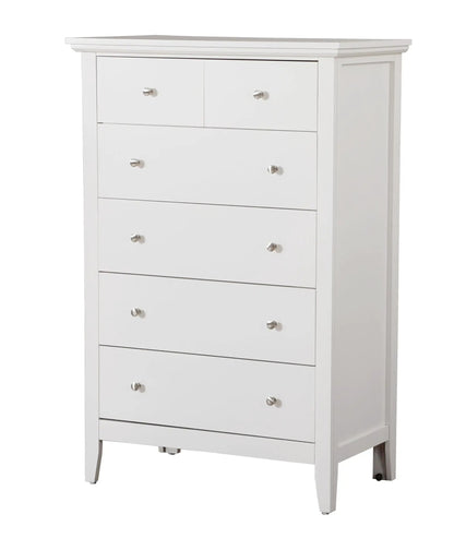Hammond Chest white painted accent chest with silver knob pulls by Unique Piece Furniture on Tampa Home & Garden Store