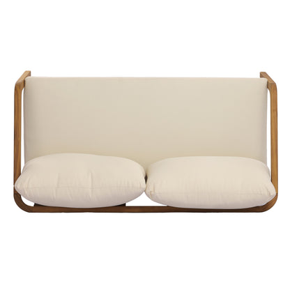 Acacia Wood Outdoor Loveseat and Coffee Table Set