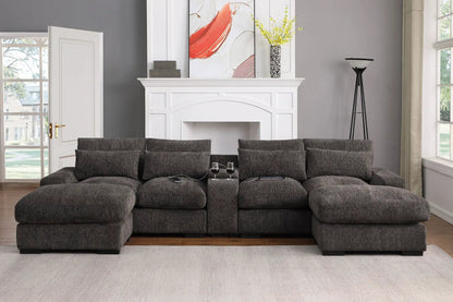 Nyeisha coffee sofa & chaise sectional by Unique Piece Furniture on Tampa Home & Garden Store