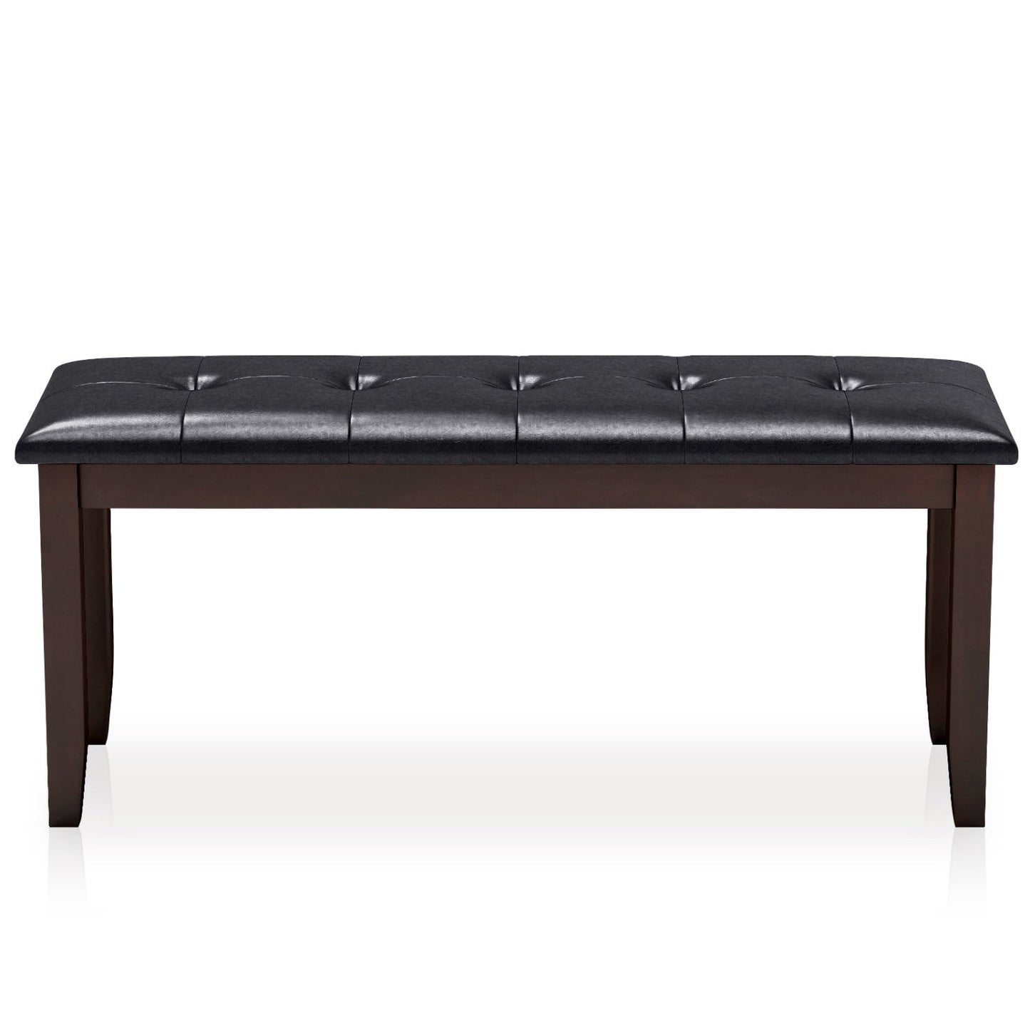 Bench DirectDeals tufted bench with dark wood legs 45.5 long on Tampa Home & Garden Store