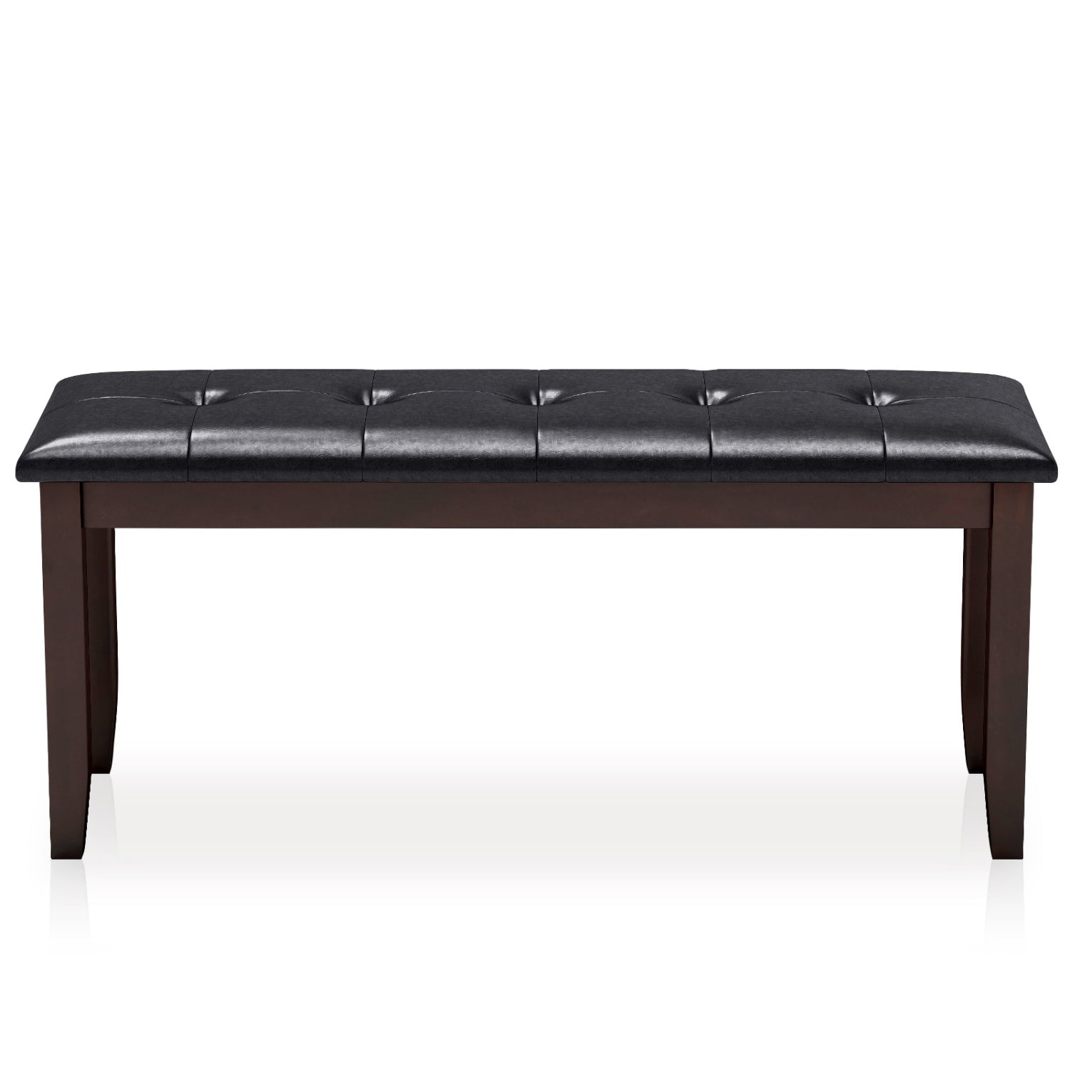 Bench DirectDeals tufted bench with dark wood legs 45.5 long on Tampa Home & Garden Store
