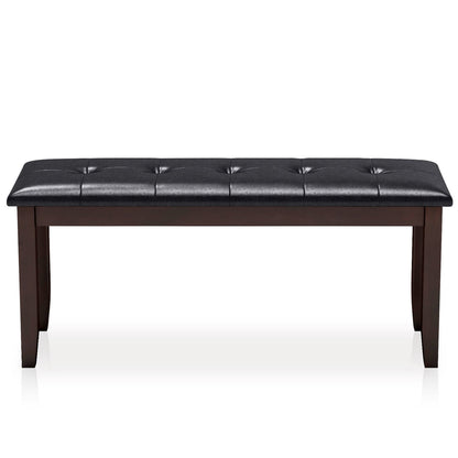Bench DirectDeals tufted bench with dark wood legs 45.5 long on Tampa Home & Garden Store