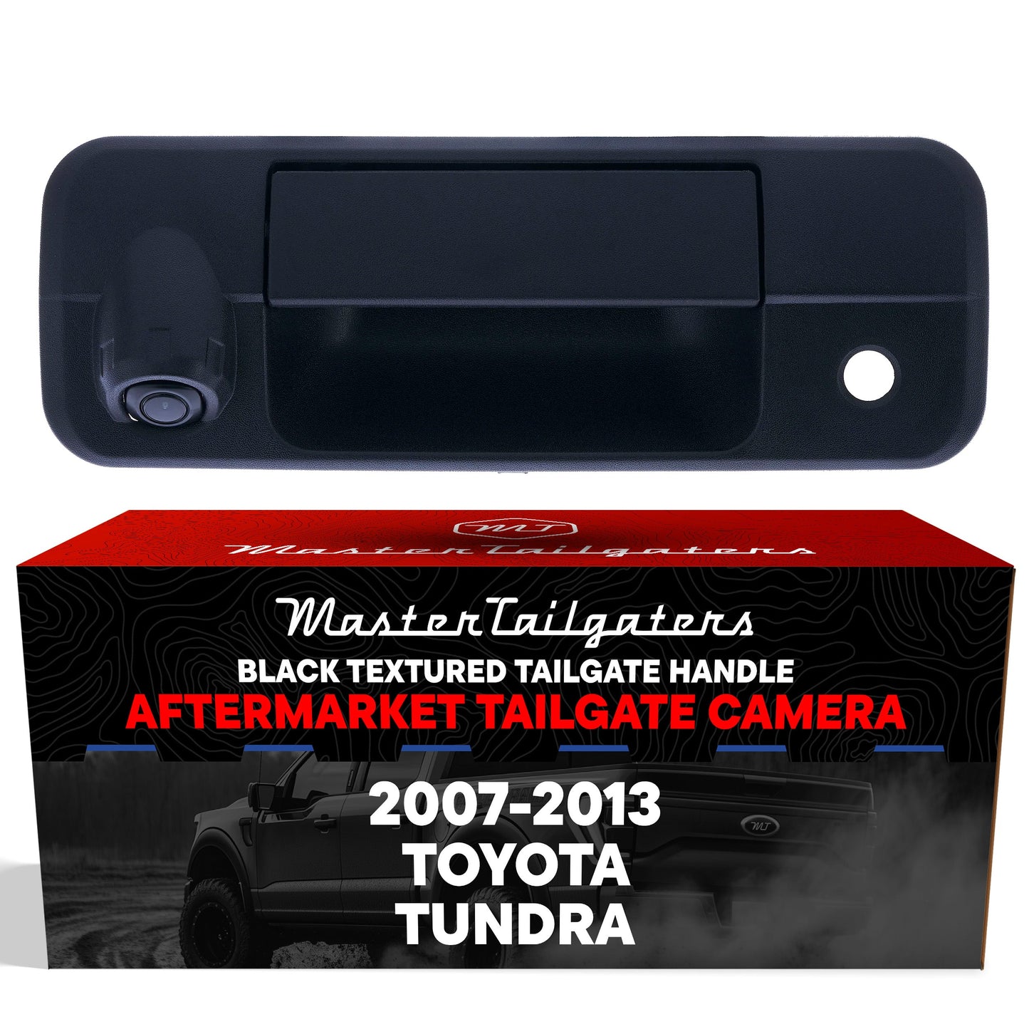 Black textured tailgate handle with backup camera for Toyota Tundra 2007-2013 Master Tailgaters on Tampa Home & Garden Store