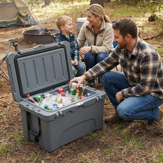 GemGear 45-Quart portable hard cooler gray insulated ice chest for camping on Tampa Home & Garden Store