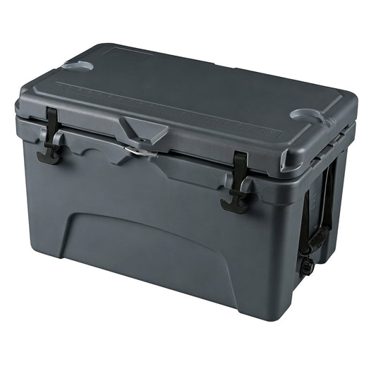 GemGear 45 Qt portable hard cooler gray with built-in lid ruler and dual latches on top on Tampa Home & Garden Store