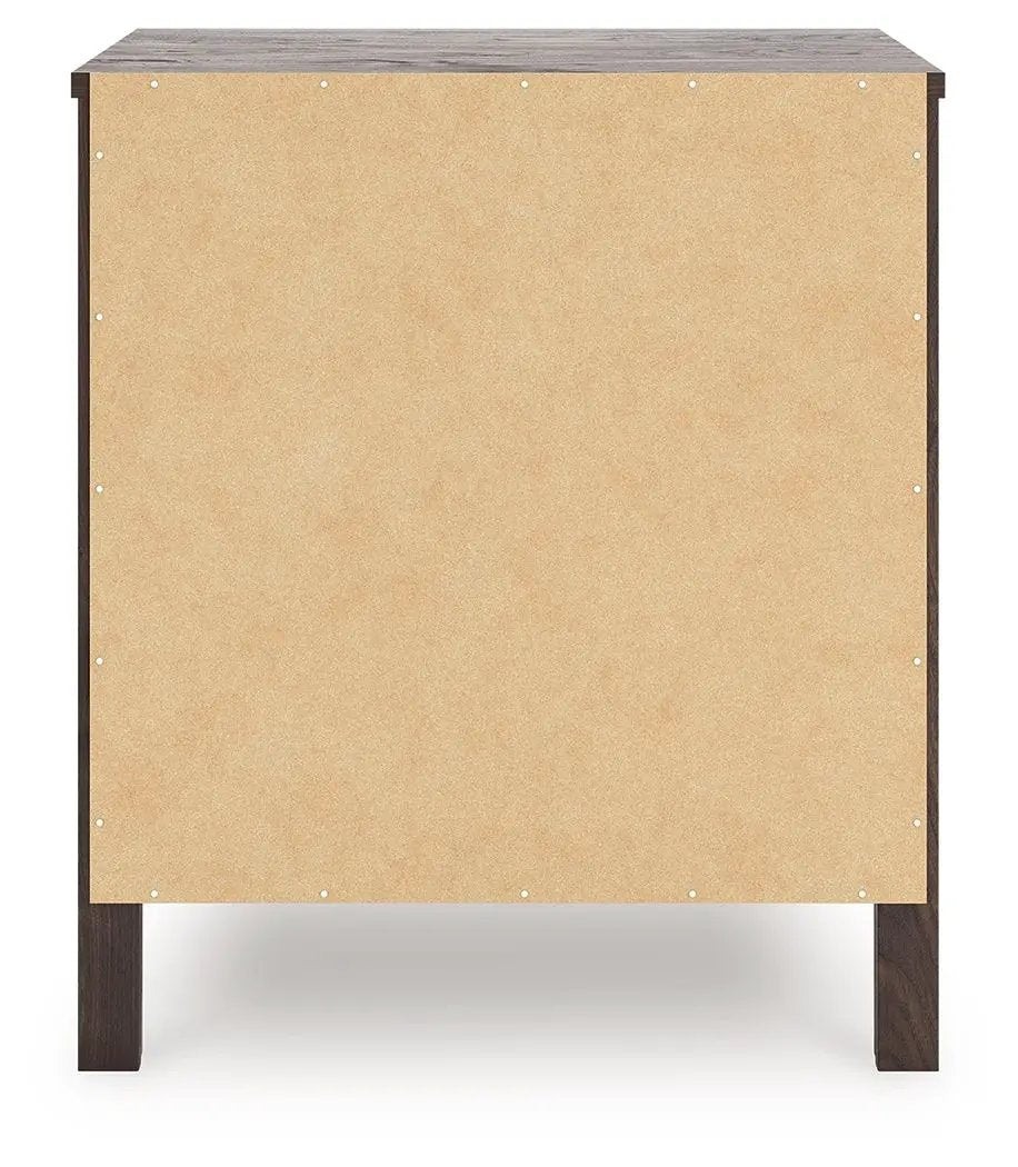 Calverson Night Stand Walnut Finish with Handle