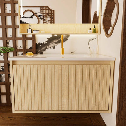 Wall Mounted Floating Bathroom Vanity With Sink