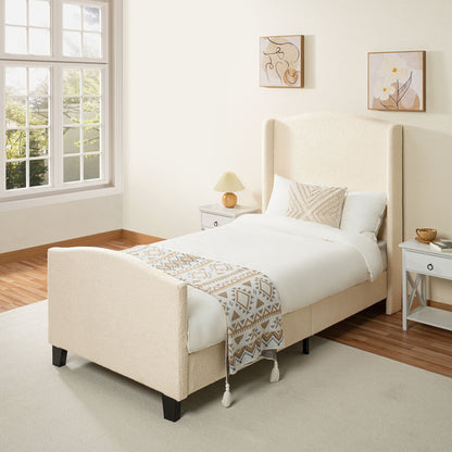 Sturdy Platform Bed Frame and a Padded Headboard