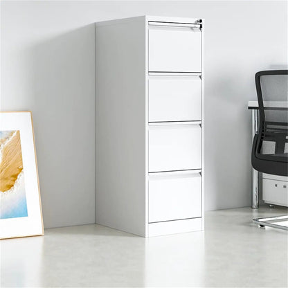 3-drawer metal filing cabinet with lock in white by Unique Piece Furniture on Tampa Home & Garden Store